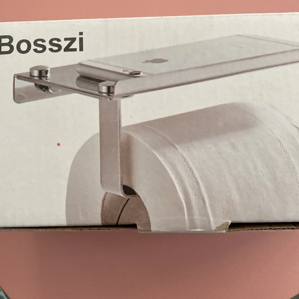 Toilet paper/phone holder
